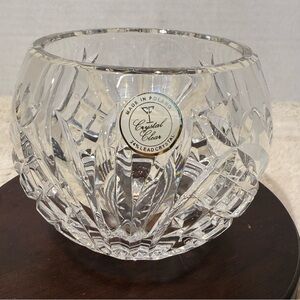 Vintage 24% lead crystal “rose bowl”